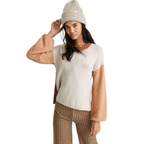 |EUC| MADEWELL Colorblock Payton Pullover Sweater in Coziest Yarn - Picture 1 of 9